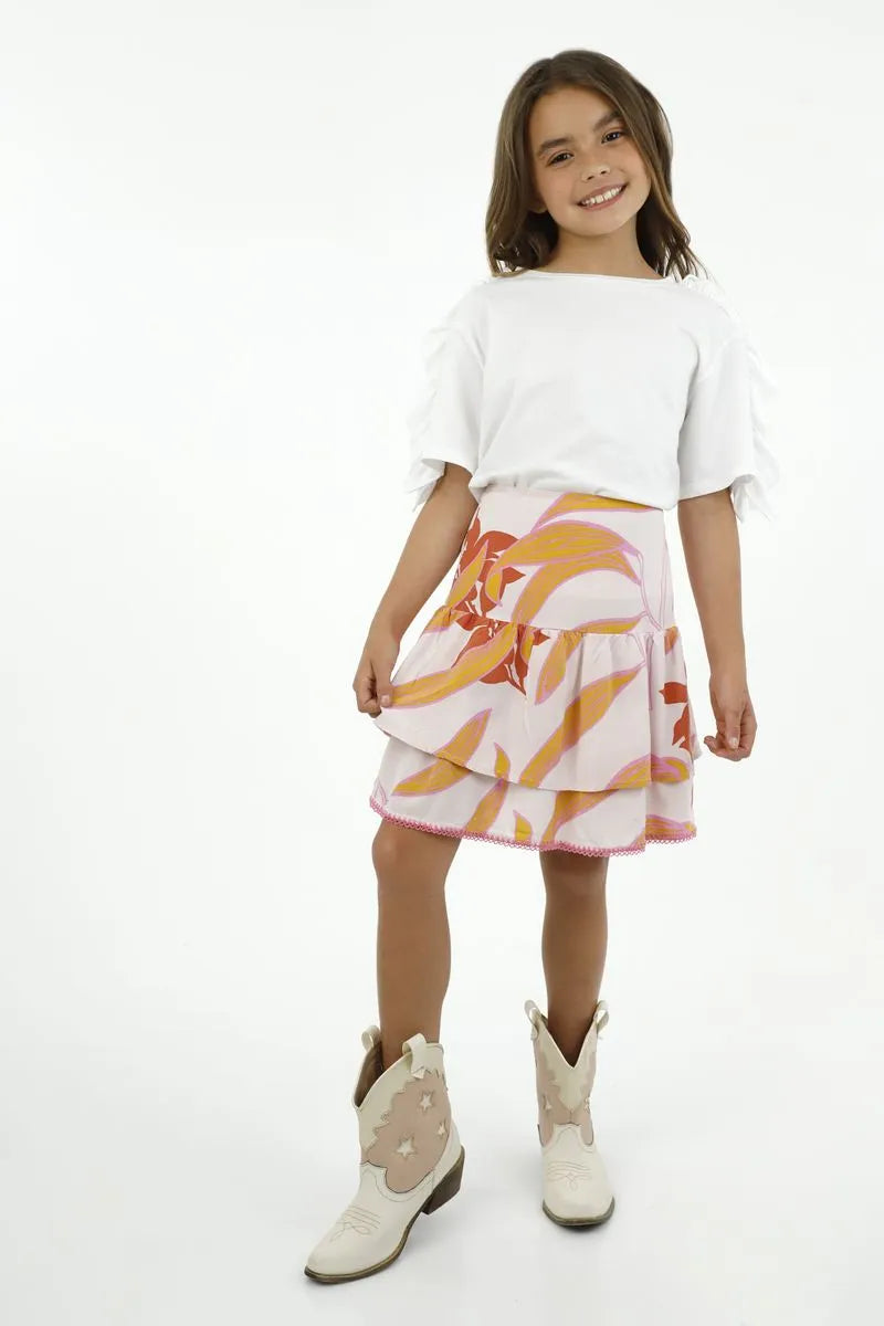 Falda morada para niña