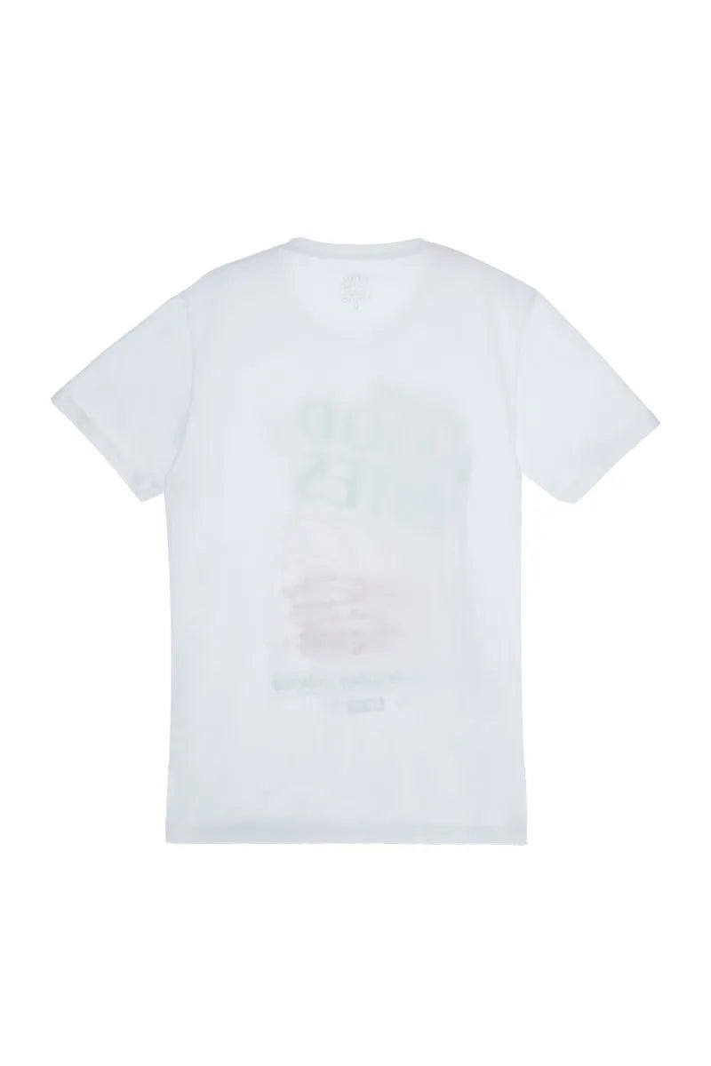 Camiseta cuello redondo blanca para hombre