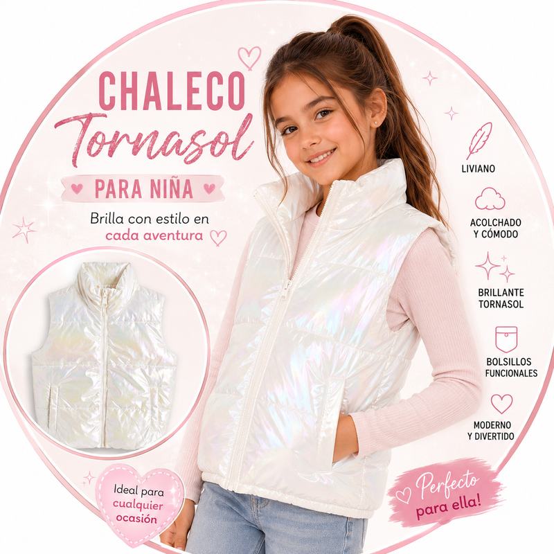 CHALECO NIÑA BRILLANTE