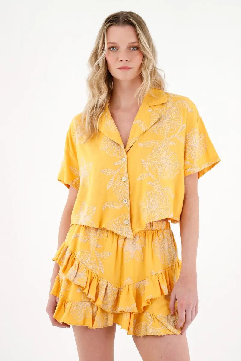 FALDAS PLANO ENTERO M AMARILLO MINERAL