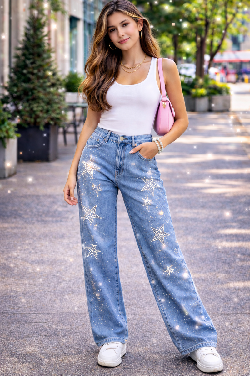 JEAN COLOMBIANO MODA BRILLOS