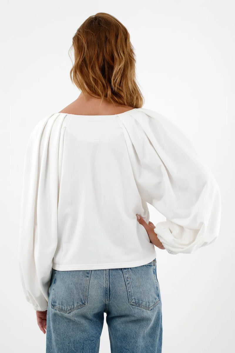 SUDADERA BLANCO CRUDO CASUAL