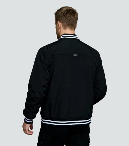 Chaqueta Universitaria Varsity Negro