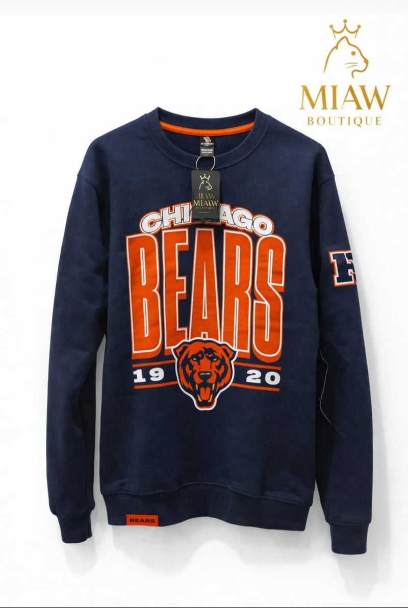 Sudadera Chicago Bears Azul Marino Estilo Deportivo