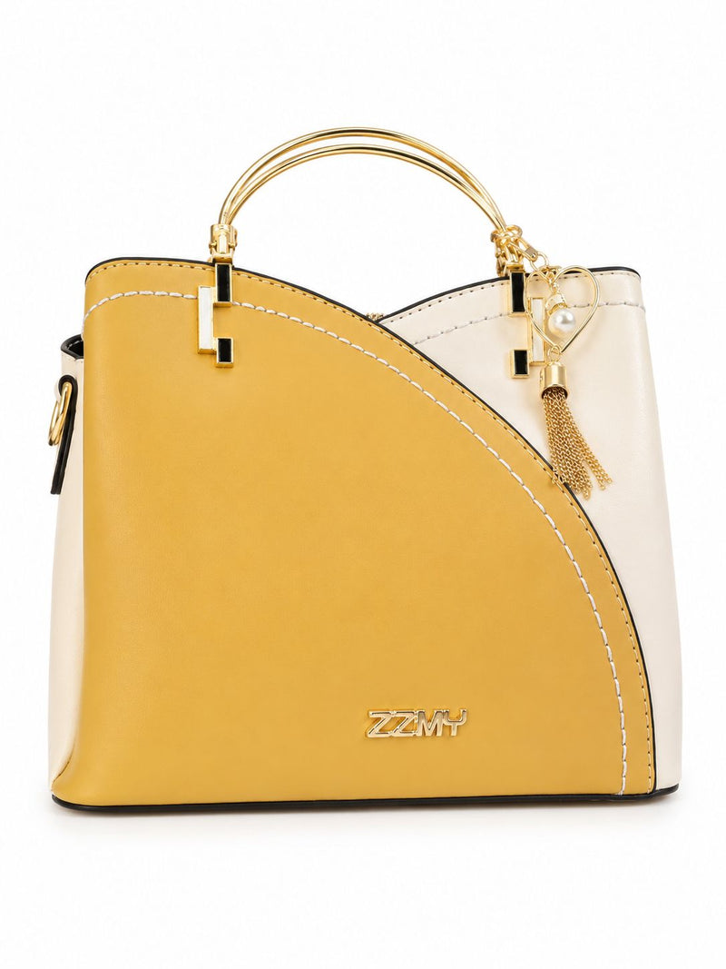 Bolso Elegance Golden Cream ZZMY | Bolso de Mano Premium para Mujer