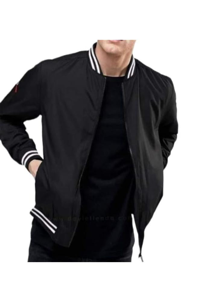 Chaqueta Universitaria Varsity Negro